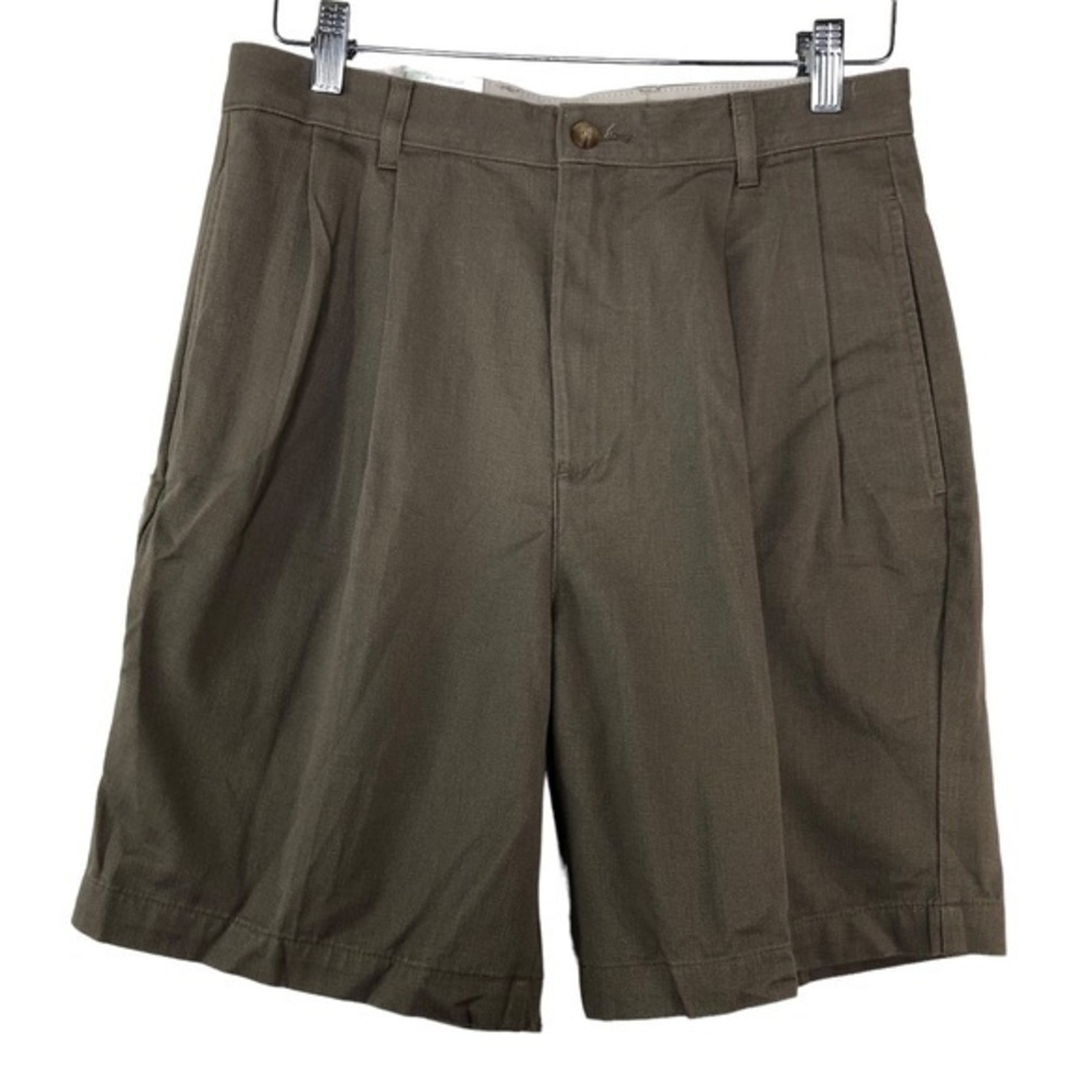 New BillBass Relaxed Fit Cotton Chino Shorts Brown